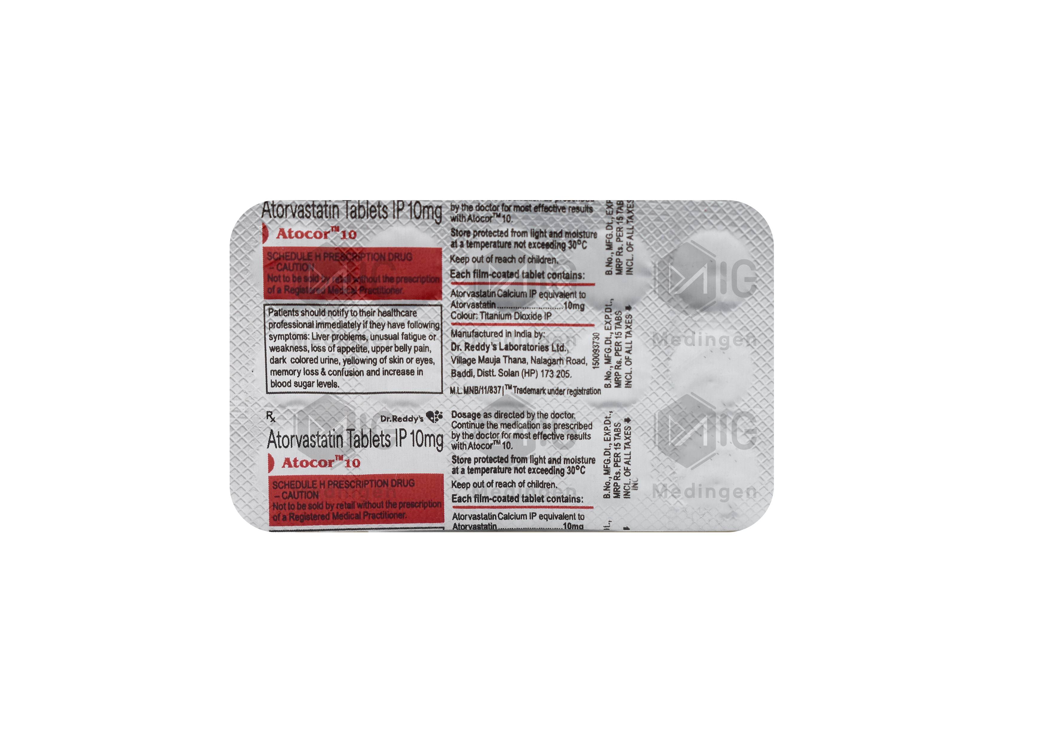 ATOCOR 10MG